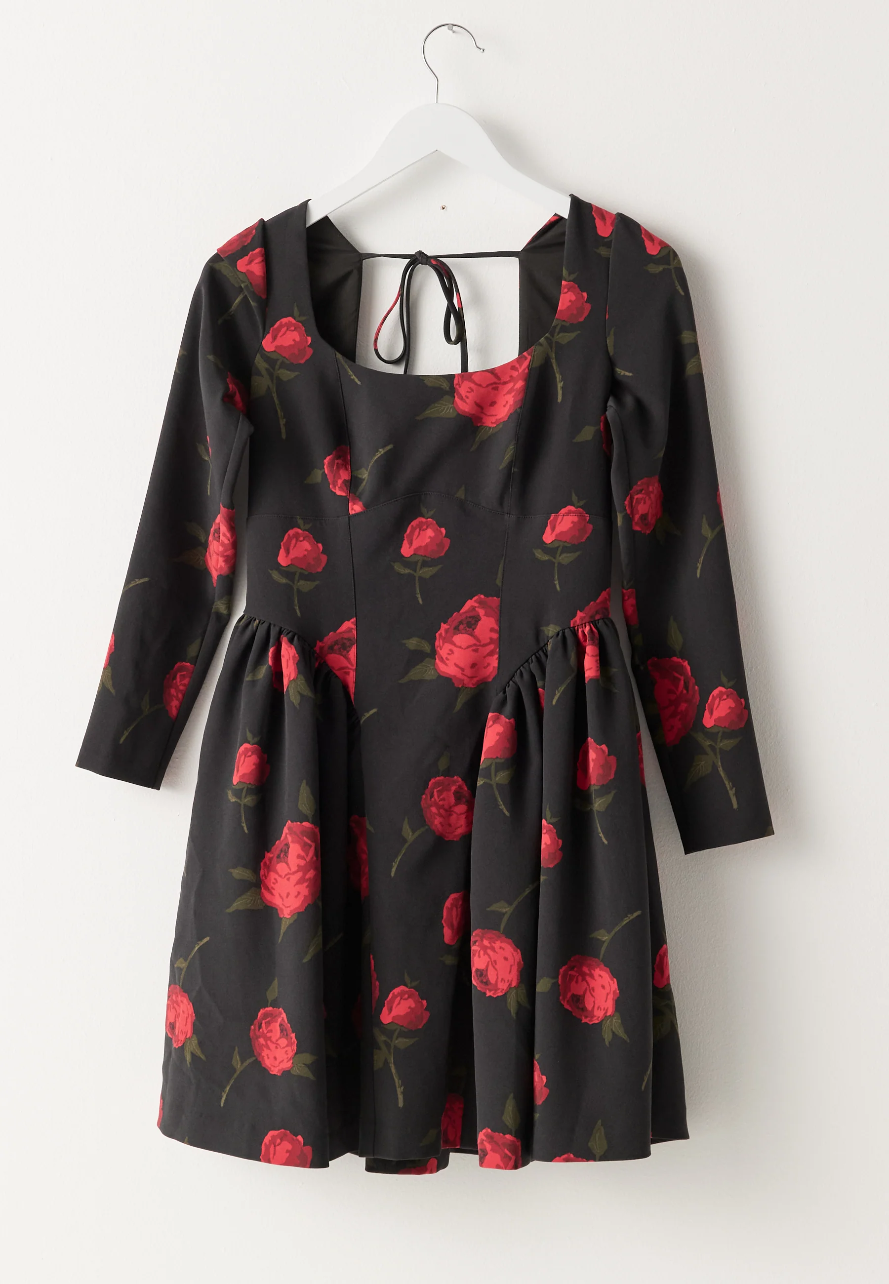 Volume Skirt Long Sleeve Mini Dress - Image 8