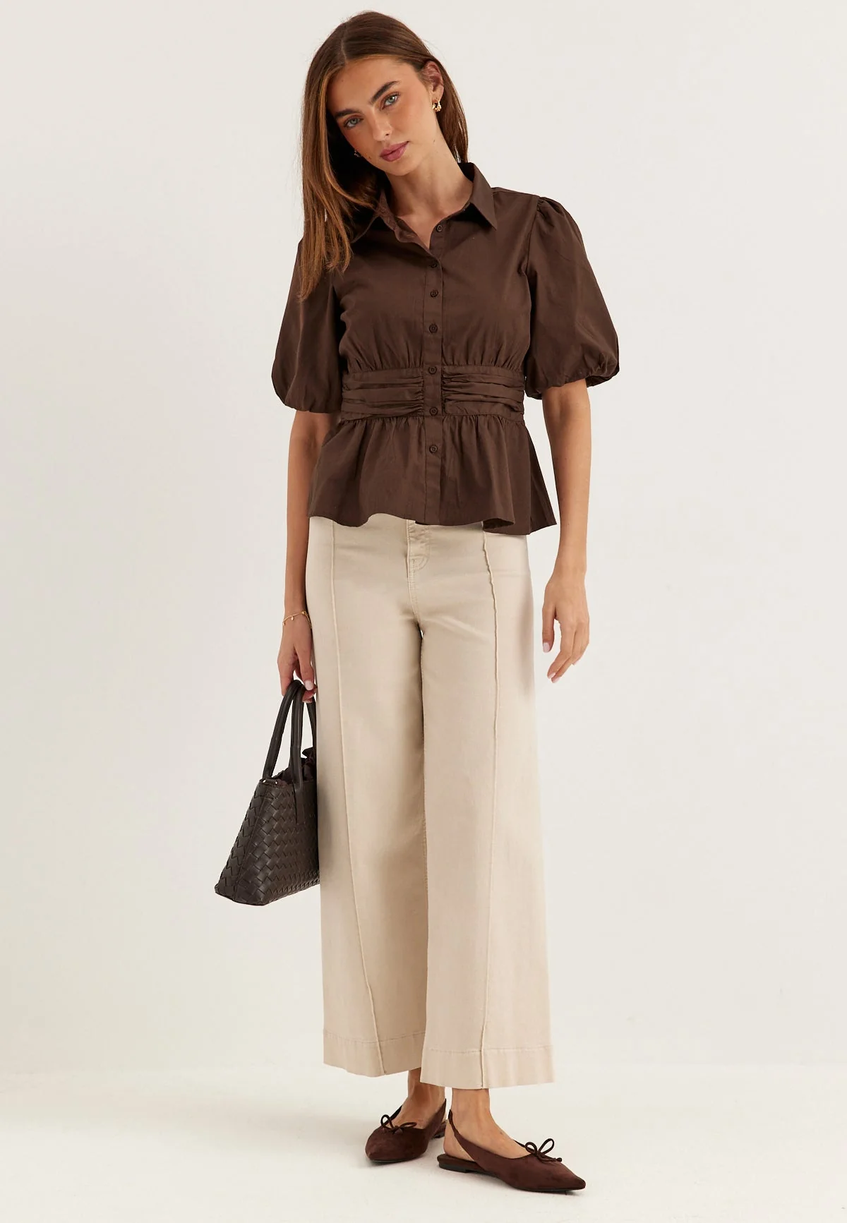 Waist Detail Cotton Blouse - Image 4