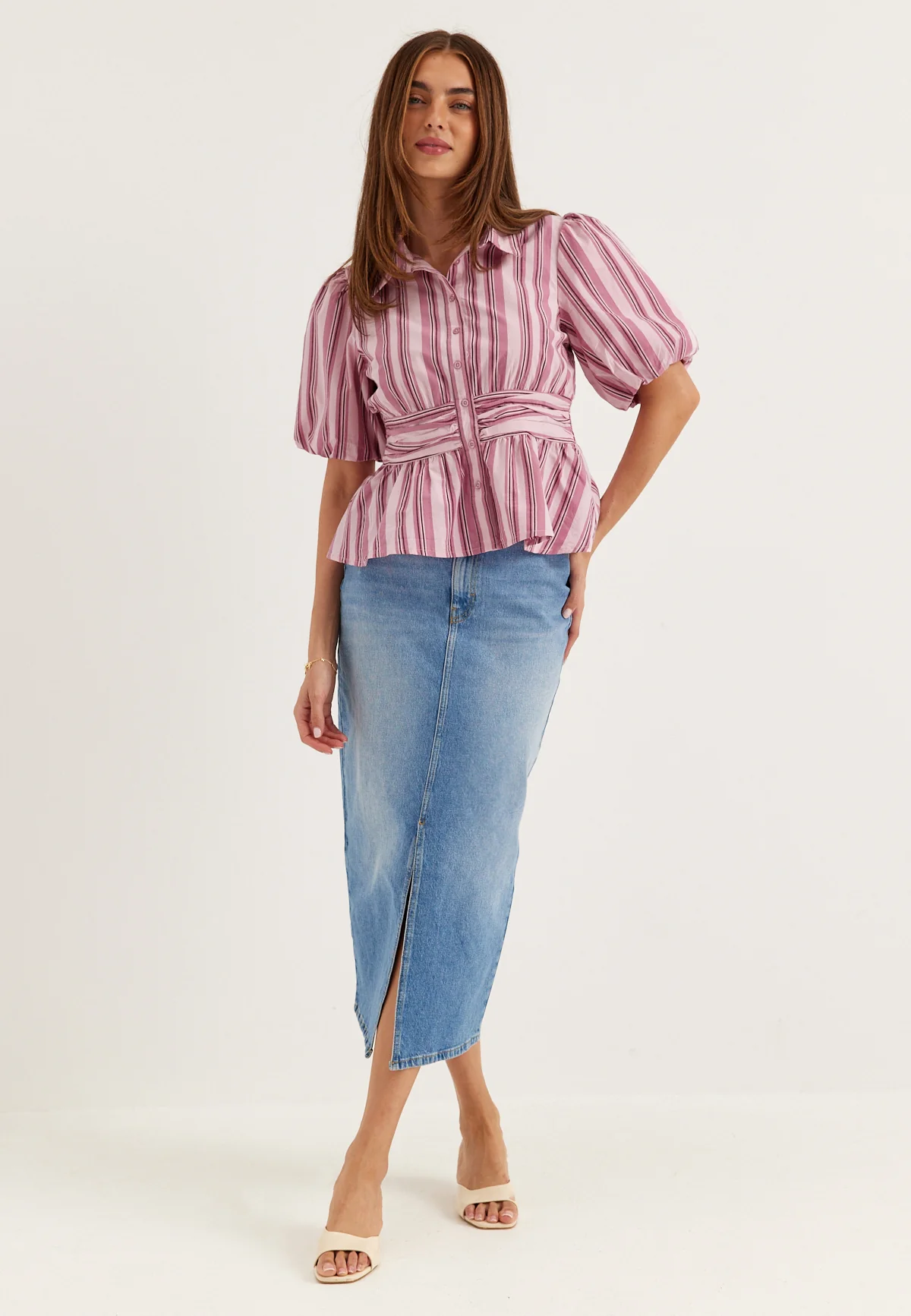 Waist Detail Cotton Blouse - Image 4
