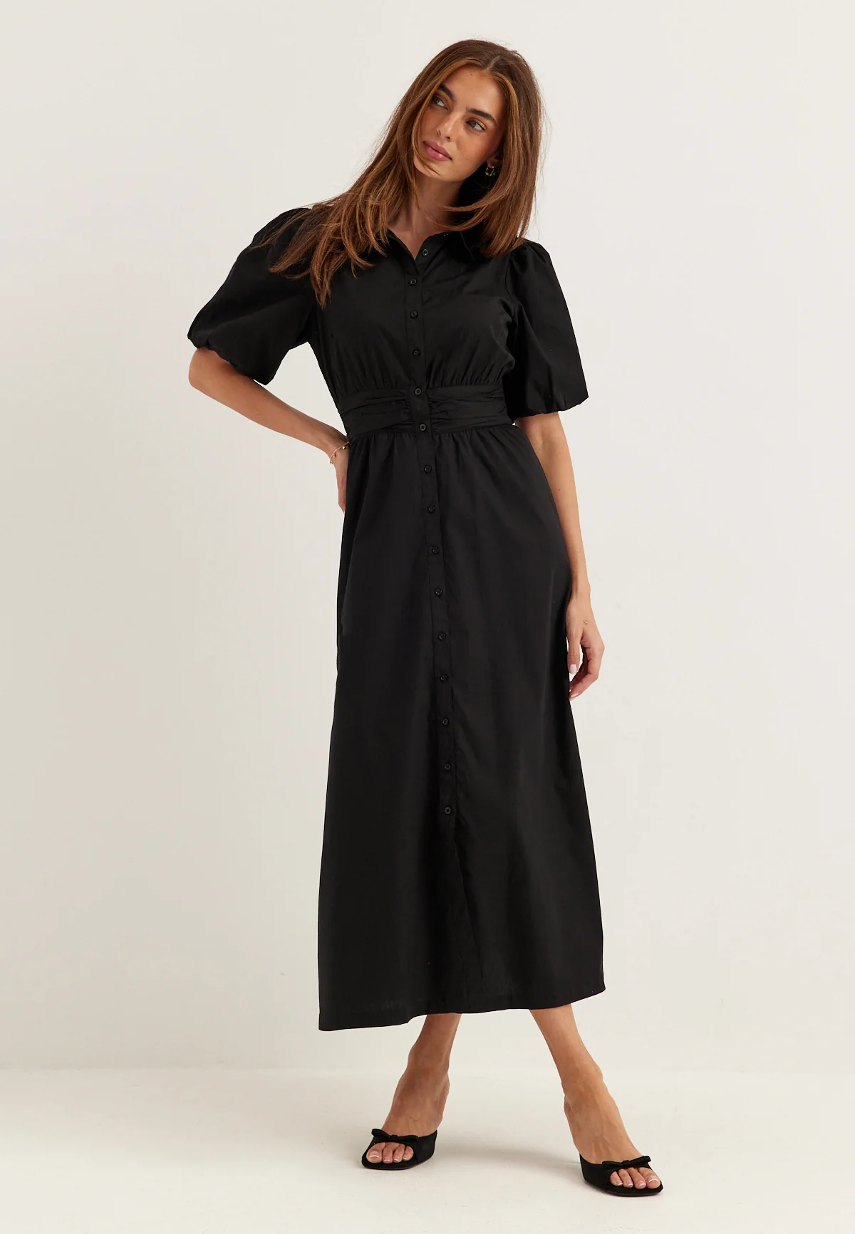 Waist Detail Cotton Dress - Image 3