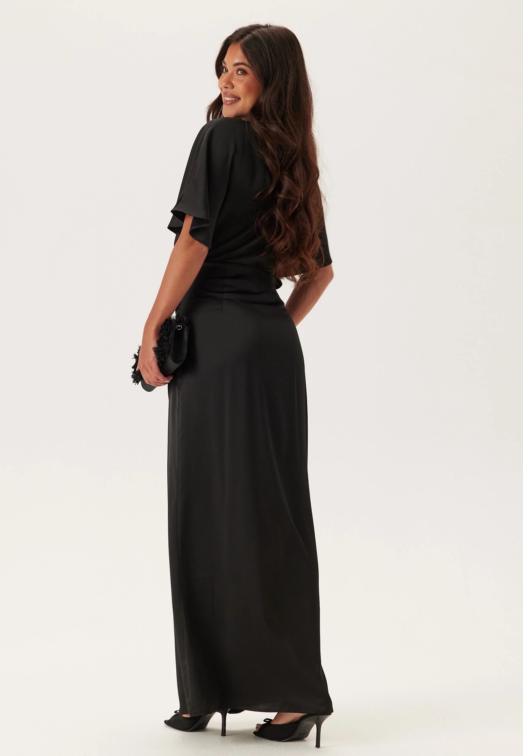 Wrap Satin Gown - Image 4