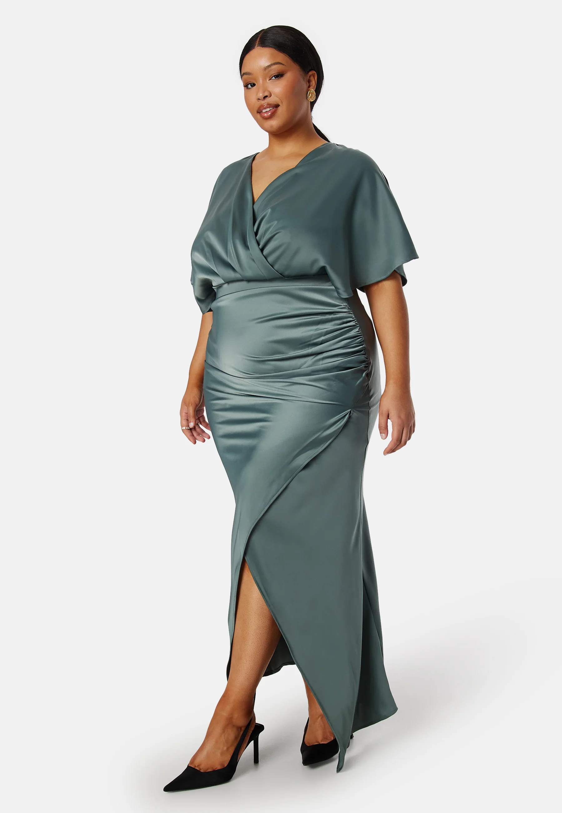 Wrap Satin Gown - Image 3