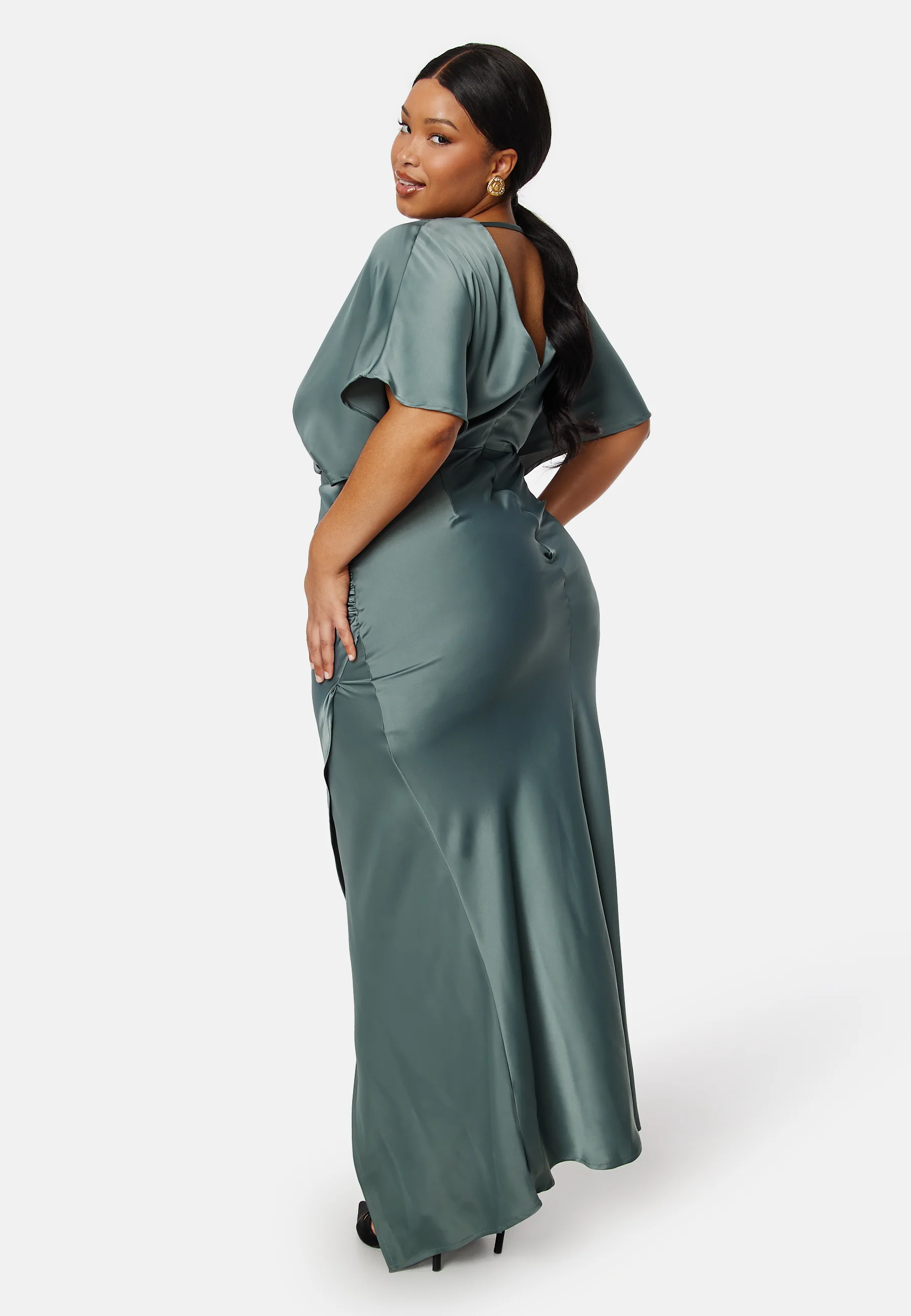 Wrap Satin Gown - Image 6