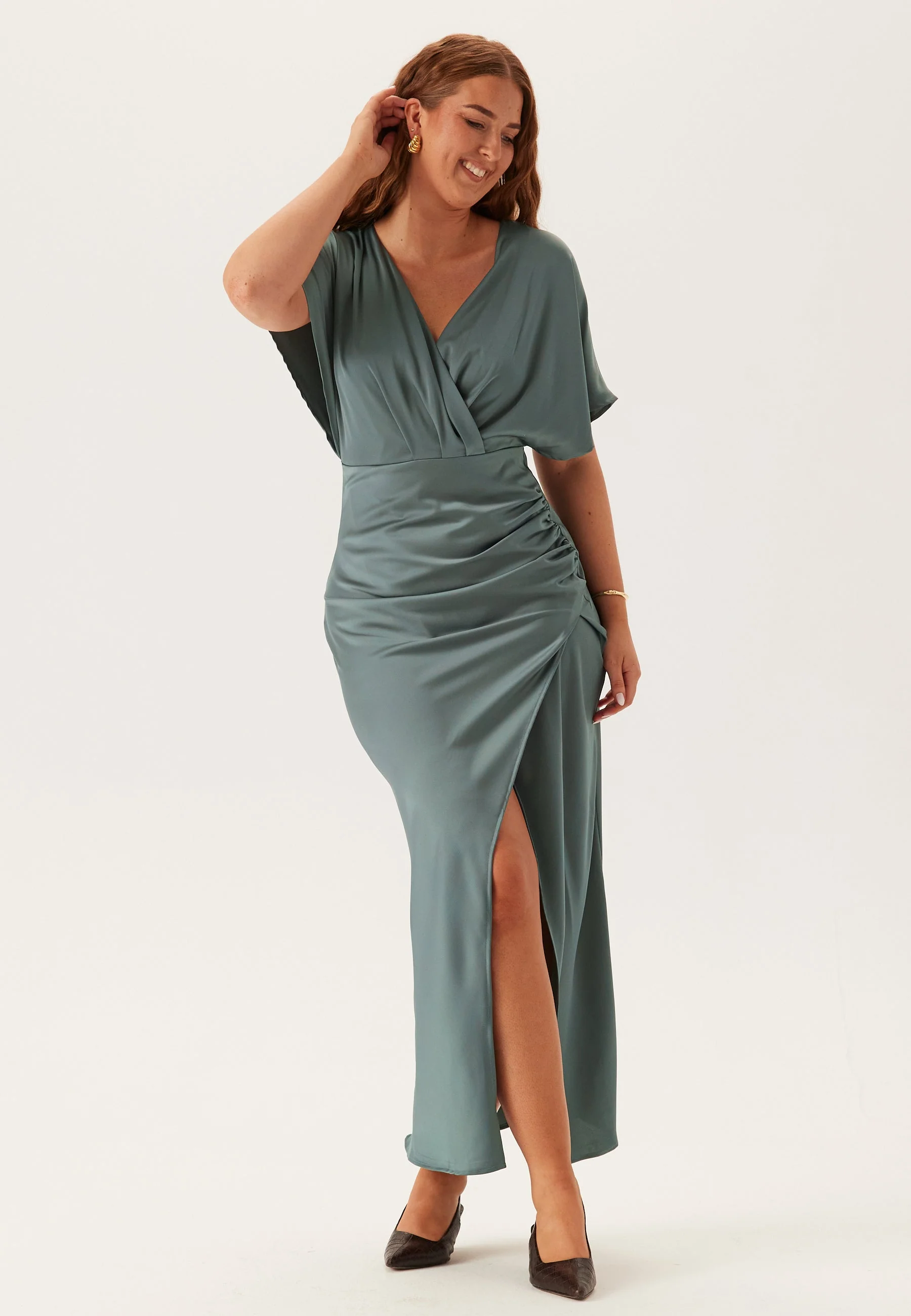 Wrap Satin Gown - Image 7