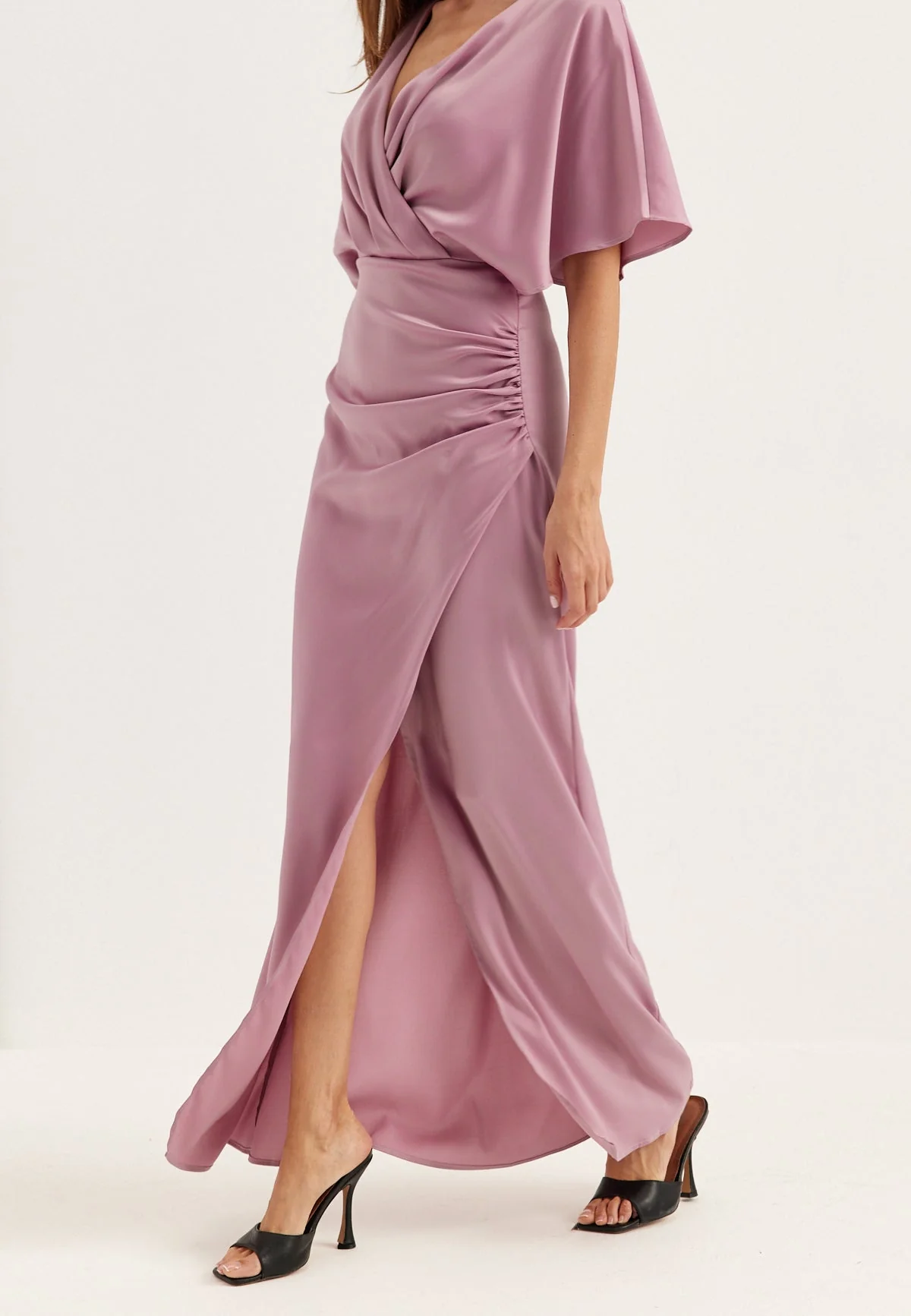Wrap Satin Gown - Image 5